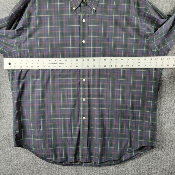 RALPH LAUREN Green Plaid Blake Cotton Long Sleeve Button Down Shirt SIZE XL - Picture 8 of 12